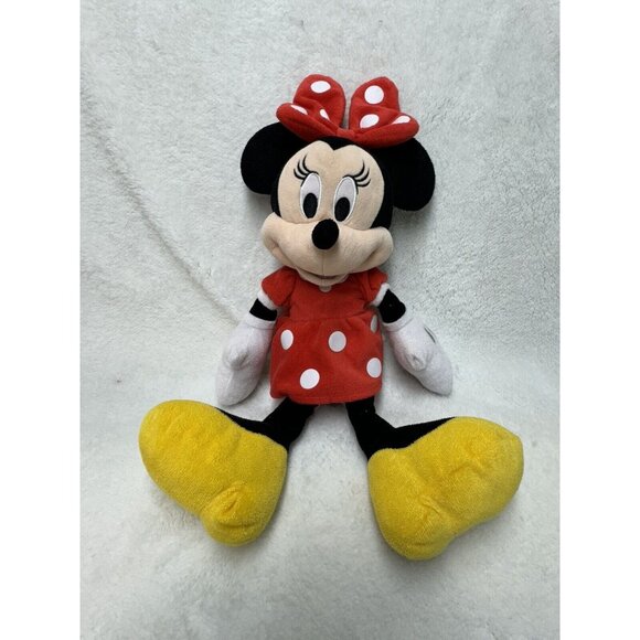 Disney Plush Minnie Mouse 16"‎ 2018 Stuffed Animal Poka Dots Red - Picture 1 of 3